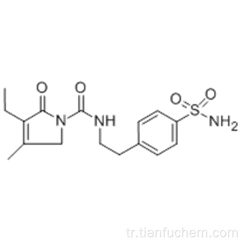 4- [2 - [(3-Etil-4-metil-2-okso-3-pirrolin-1-il) karboksamido] etil] benzensülfonamid CAS 119018-29-0